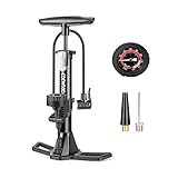 CXWXC Fahrradpumpe alle Ventile, Luftpumpe Fahrrad mit Manometer zur Druckanzeige 11 Bar / 160 Psi...