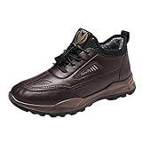 Wanderschuhe Herren wasserdichte,Rutschfeste Sneaker herren Winter Laufschuhe pu Leder Sportschuhe...