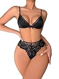 RNHGBB Sexy Damen-Dessous-Set, Push-up-BH und Höschen, sexy Dessous-Sets für Frauen, freche...