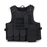 QMFIVE MOLLE RRV Assault Combat Weste mit Beutel/Traning Schutz Sicherheitsweste für Taktische Jagd...