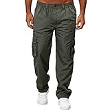 Overalls Multi-Pockethose für Herren Rechteck Fitness Sports Herrenhose Schwarze Jeanshose Herren...