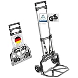 ATHLON TOOLS Aluminium Transportkarre klappbar - extra Langer Teleskopgriff 110 cm - Ladefläche mit...