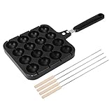 Takoyaki Grillpfannenplatte, 16 Löcher, getuftete Pfannkuchen-Pfanne, Takoyaki-Maker,...