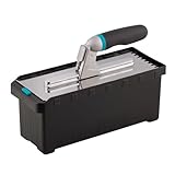 MIVOS Maurerkellen Set mit abnehmbarem Griff und Transportbox - 6, 8, 10, 12mm, U-Typ, Tiger-Typ - 6...