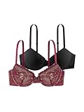 Dorina Damen Chloe 2er-Pack Demi-BH Set – Leicht Gepolsterte Bügel-BHS mit Floraler Spitze und...
