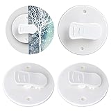 Grevosea 4 Stück Schutz-Spritzschutz-Clips Duschvorhang Clips Selbstklebend Winddichte Schutz-Clips...