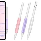 AHASTYLE 3 Stück Apple Pencil Griff Silikon Halter Ergonomisch Hülle Zubehör Grip Kompatibel mit...