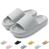 QJJQ Badeschuhe Herren Damen Cozislides Original Slippers Wolke Schlappen Super Weich Rutschfest...