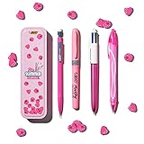 BIC Stifte Set in Metallbox: 1 Kugelschreiber, 1 Textmarker, 1 Tintenroller und 1 Druckbleistift, My...