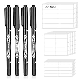 Smivyhp 160 Stück Wäscheetiketten Namensaufkleber für Kinder mit 4 Stück Stift, 3 Größe...