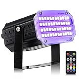 Mini Stroboskop Licht, 48 LED Disco Licht Partylicht Strobe Light mit Fernbedienung, Sound Aktiviert...