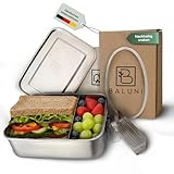 Baluni® Premium Edelstahl Brotdose – Nachhaltige & plastikfreie Lunchbox mit Trenner,...