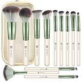 HEYMKGO Pinselset Makeup 12PCS Professionelle Makeup Pinsel Set Premium Synthetische Stiftung Pulver...