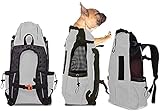 FLKENNEL Hunderucksack für mittelgroße kleine Hunde, Komfortrucksack-Tragetasche, Oberseite offen,...