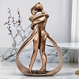 CINY Kunstharz Statuen für liebevolle Paare, Paar Umarmungs Kuss Figuren, Paar Skulptur Harz Home...