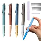 Hperu 5pcs Retractable Fountain Stift Press Typ Nachfüllbares Schreibstiftstift Pressstift mit 20...