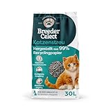 Breeder Celect Natürliches Katzenstreu (30L) - 99% Recyclingpapier, Saugfähige Katzenstreu...