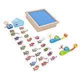 Generic Holzfischerei Memory Match Spiel Lehrreich Farbform Matching Fishing Toy für