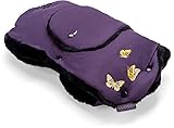 Osann Handmuff für Kinderwagen & Buggy inkl. Handytasche, Handwärmer, Muff aus Fell - Blackberry