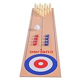 CaCaCook Shuffleboard, 25 * 8 * 8 3-in-1-Tisch-Curling-Spiel, Bowling, Shuffleboard, Tischset,...