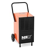 MSW Bautrockner 55 l / 24 h 62 m² 500 m³/h mit Griff und 2 Rädern Luftentfeuchter Raumentfeuchter...