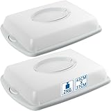 Stimo 2x Kuchen Transportbox mit Tragegriff Deckel Kuchenbehälter Blechkuchen Container mit...