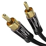 KabelDirekt – 5 m – Cinch-Subwoofer-Kabel, 1 Cinch auf 1 Cinch, Audio/Digital/Video (Koax-Kabel,...