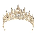 Evadollina Halloween Krone, Krone Halloween, Tiara, Tiara Damen, Goldkrone für Frauen,...