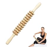 Massageroller Holz, Roller MassagegeräT Mit Griff, Accessories Anti Cellulite Massage Massagerolle...