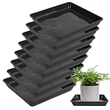 WIYETY 8 Stück Quadratische Blumentopf-Untersetzer: 30 x 30cm Kunststoff Pflanzkasten Pflanzschale,...