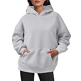 Norweger Pullover Damen Oversize Hoodies Pulli Weiß Lang Sweatjacke Shirts Oversized Sport Basic...
