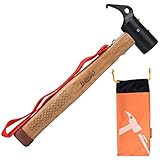 Keello Camping Hammer Zelthammer Kohlenstoffstahl Outdoor Multifunktion Hämmer Mallet Heringzieher...