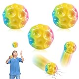 Qooloo 3X Astro Jump Ball, 7cm Moon Ball, Bounce Ball, Hohe Sprünge Gummiball Space Ball Moonball...