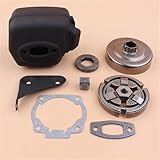PEGGYLIN Schalldämpfer Auspuff 3/8 'Kupplung Trommel Kettenrad Felge Dichtung Kit Fit for HUSQVARNA...