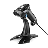 Eyoyo 1D 2D QR Barcode Scanner with Stand, Handheld USB Wired Scanner for Inventory Management,...