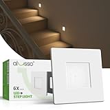 ALUSSO® 6er Set LED Treppenbeleuchtung 230V Dimmbar 3CCT Warmweiß Neutralweiß Kaltweiß...