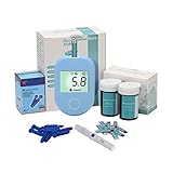 ThreeH Blutzuckermessgerät Kit mit 50 Blutzuckerteststreifen 1 Glucometer 50 Lanzetten 1 Stechhilfe...