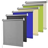 S SIENOC Thermorollo Klemmfix Rollo Grau L150 x W75cm Stoffbreite 71cm Verdunkelungsrollo...
