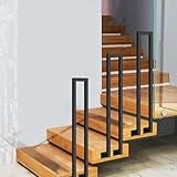 Renmlion U-förmige Treppenhandläufe für Außen- und Innentreppen，Treppengeländer aus Metall...