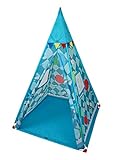 NARMAY® Tipi-Zelt Blau Fantasia-Spielzelt für Kinder, Spiel drinnen/draußen - 99 x 99 x 139 cm