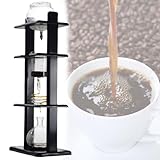 Cold Brew Kaffeemaschine, 1000 ml, abnehmbarer Glas-Tropfturm für reibungslose...