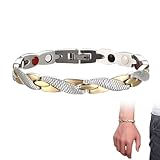 JUGUTA Edelstahl Schmuck Stahl Titan Magnetarmband Damen Magnetarmband Magnetisches Armreif Für...