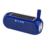 TSOP Tragbarer Säulenlautsprecher Drahtlose Bluetooth-kompatible Stereo-Spieluhr Solar Power Bank...