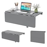 COSTWAY Wandmontierter Klapptisch, 80 x 60 cm, klappbarer Wandtisch, platzsparender Küchentisch...