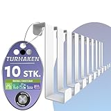 4happy Türhaken zum Einhängen, 10er-Set, Fb. Weiß - Rostfreie, formstabile Haken zum Einhängen...
