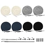 SHENSAIGO 8 Stück Kordel für Jogginghose, Universal 130cm Kordelband, Ersatz Kordelenden mit 2...