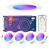 DUSKTEC Einbaustrahler LED RGB Smart, LED Spots 230V Warm und Kaltweiss Farbig 2700K-6000K Dimmbar...