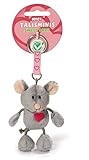 NICI 37388 - Schlüsselanhänger Maus, 7 cm Talisminis, Grau