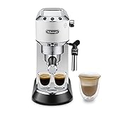De'Longhi Dedica Style EC 685.W Espresso Siebträgermaschine, Espressomaschine mit Professioneller...