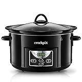 Crockpot Schongarer | 4,7 l (bis zu 5 Personen) | programmierbare Zeitschaltuhr | Schwarz...